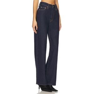 Levi's Womens Ribcage Wide Leg Jeans 28x32 US 6 Blue Shaded View A6081-0019 NWT